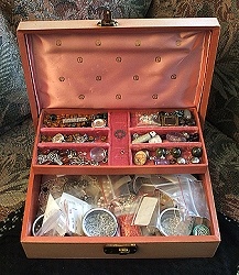 Jewelry box with supplies